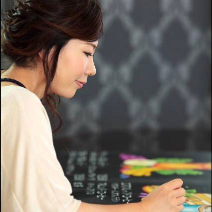 Yukiko Sato Okinawa Chalk Art Artist