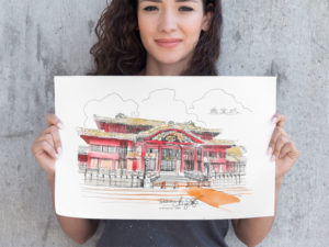 Free Shuri Castle Downloadable Printable Art Print File